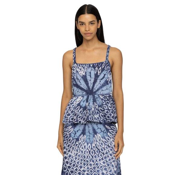 Sea New York Tops - Sea NY Blythe Cami Top in Blue Tie Dye M